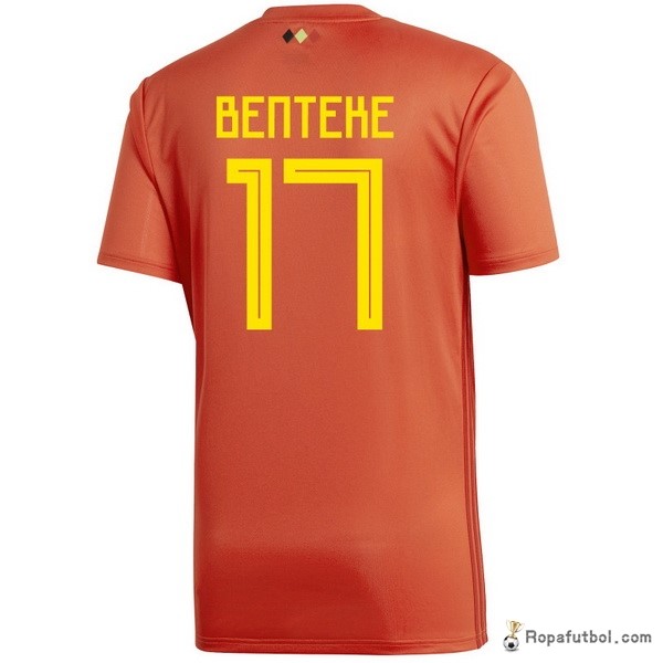 Camiseta Belgica Replica Primera Ropa Benteke 2018 Rojo